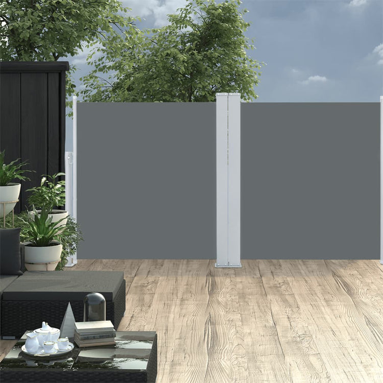 Pare-brise Vidaxl extensible 117x600 cm anthracite -colored