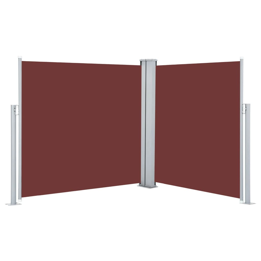 Pare-brise Vidaxl extensible 117x600 cm brun