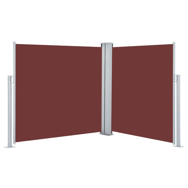 Pare-brise Vidaxl extensible 117x600 cm brun