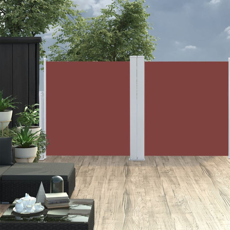 Pare-brise Vidaxl extensible 117x600 cm brun