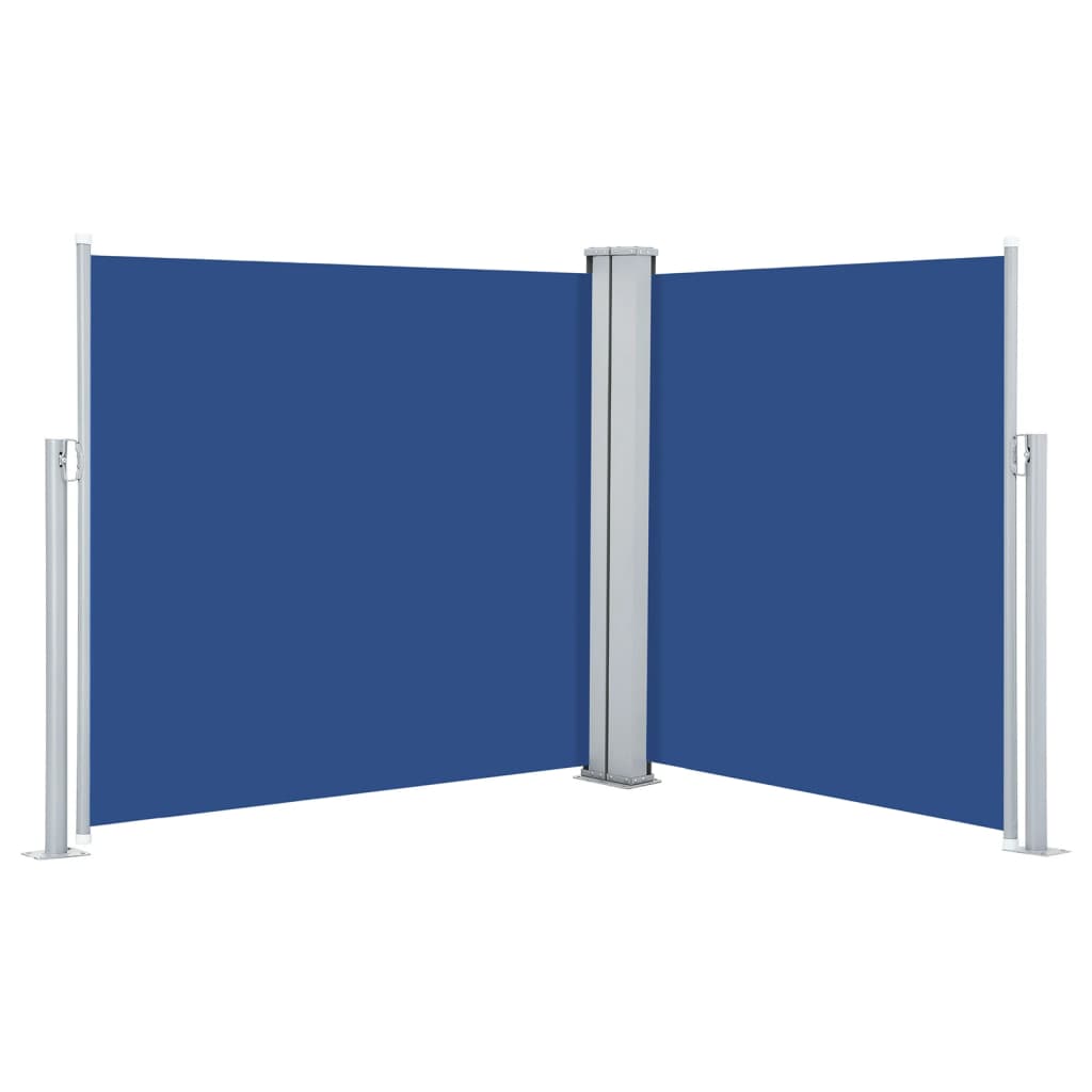 Pare-brise Vidaxl extensible 117x600 cm bleu