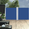 Pare-brise Vidaxl extensible 117x600 cm bleu