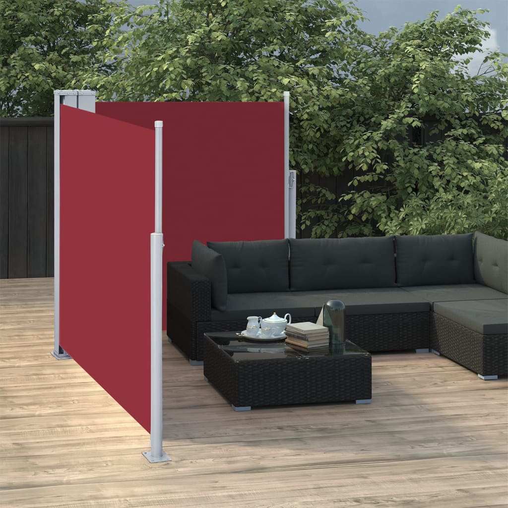 Pare-brise Vidaxl extensible 117x600 cm rouge