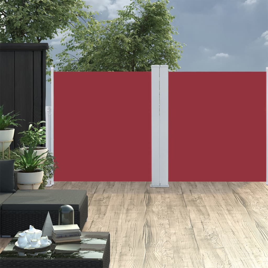 Pare-brise Vidaxl extensible 117x600 cm rouge