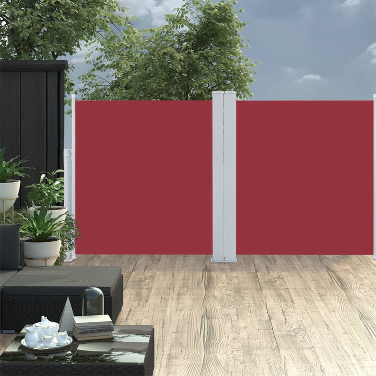 Pare-brise Vidaxl extensible 117x600 cm rouge