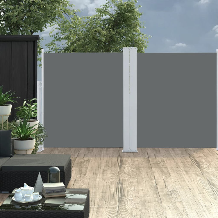 Pare-brise Vidaxl extensible 140x600 cm anthracite