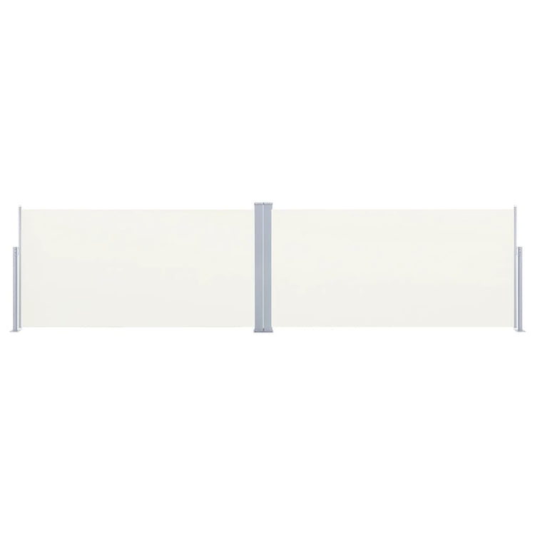 En pare-brise Vidaxl extensible 160x600 cm Crème -colored