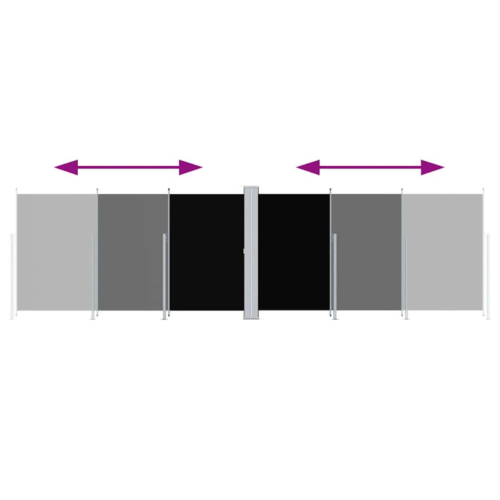 Pare-brise Vidaxl extensible 180x600 cm noir
