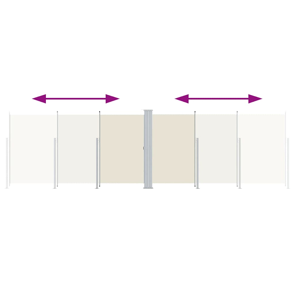 En pare-brise Vidaxl extensible 180x600 cm Crème -Colored