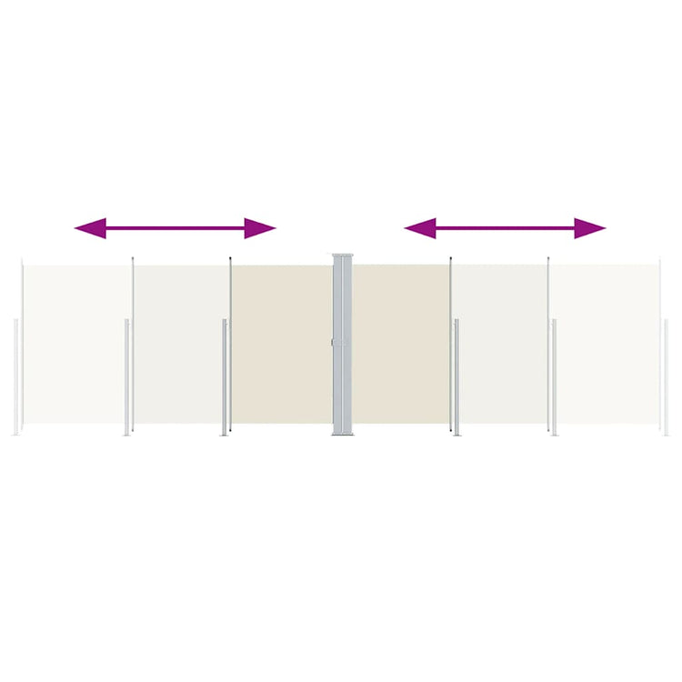 En pare-brise Vidaxl extensible 180x600 cm Crème -Colored