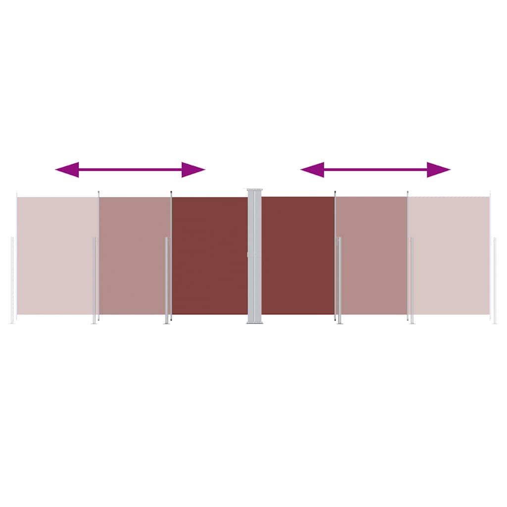 Pare-brise Vidaxl extensible 180x600 cm brun