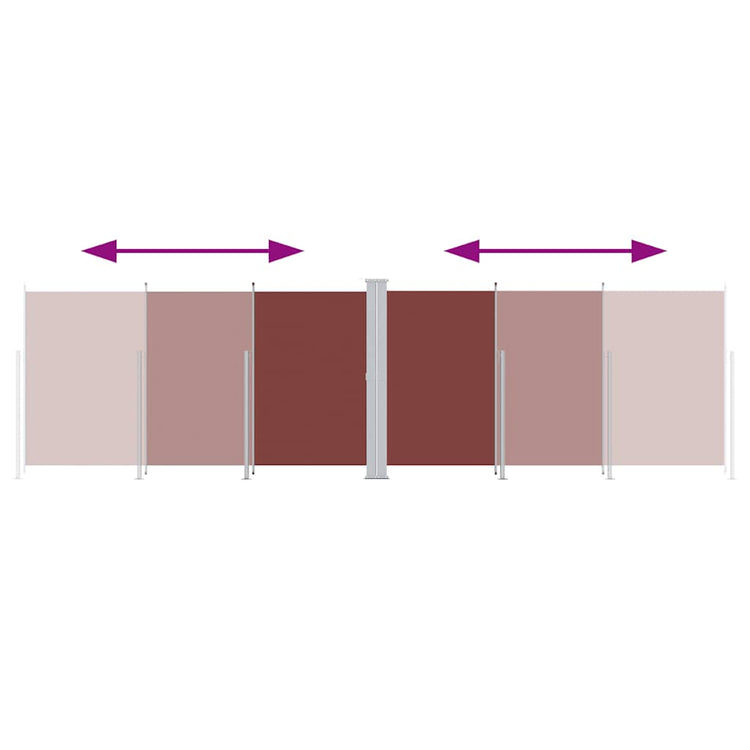 Pare-brise Vidaxl extensible 180x600 cm brun