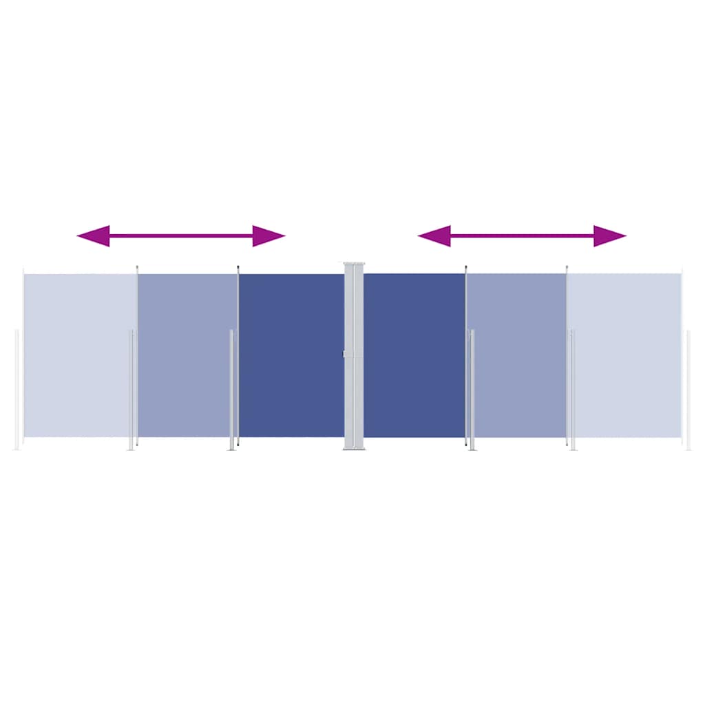 Pare-brise Vidaxl extensible 180x600 cm bleu