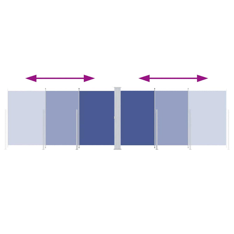 Pare-brise Vidaxl extensible 180x600 cm bleu