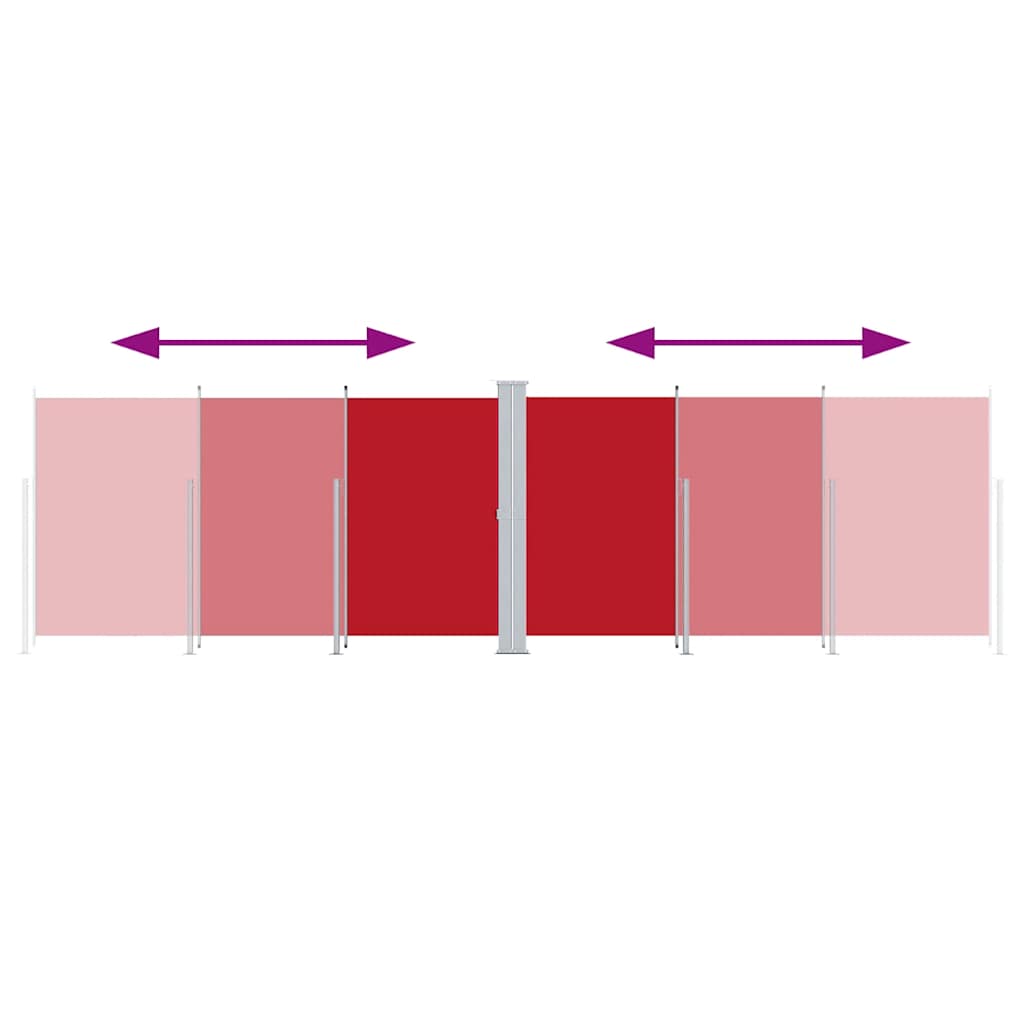 Pare-brise Vidaxl extensible 180x600 cm rouge