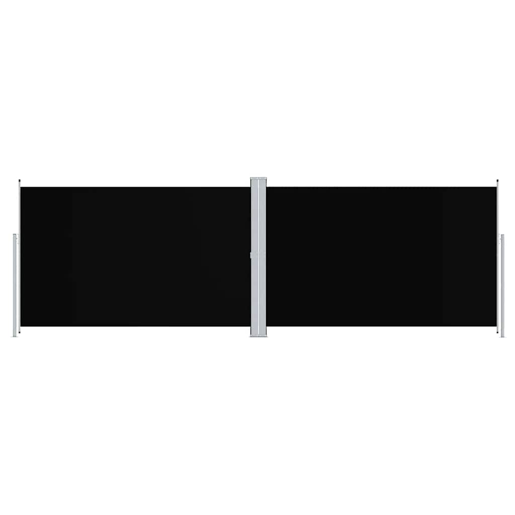 Pare-brise vidaxl extensible 200x600 cm noir