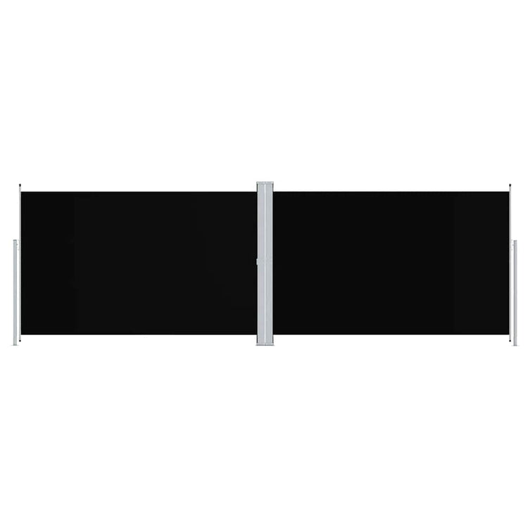 Pare-brise vidaxl extensible 200x600 cm noir