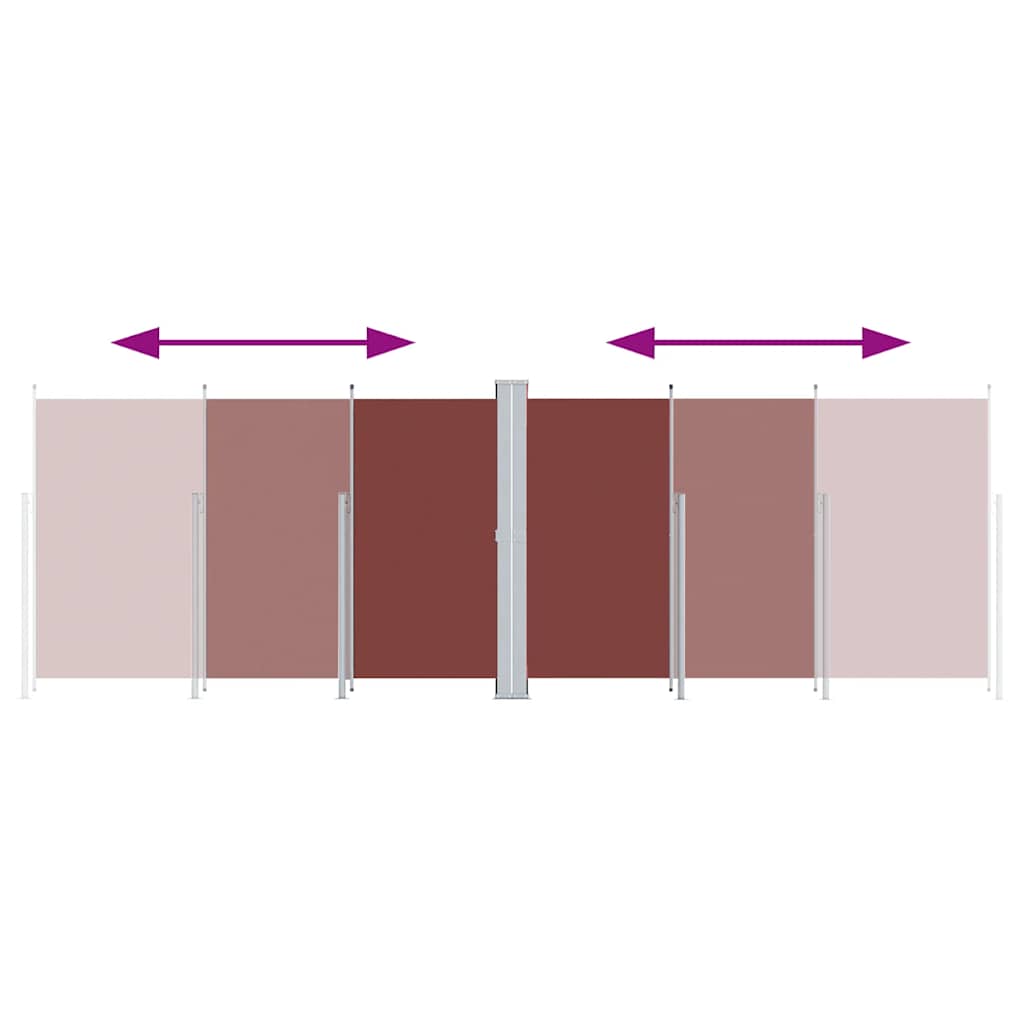 Pare-brise Vidaxl extensible 200x600 cm brun