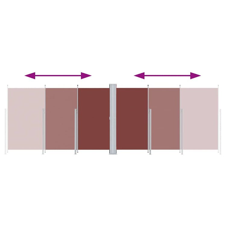 Pare-brise Vidaxl extensible 200x600 cm brun