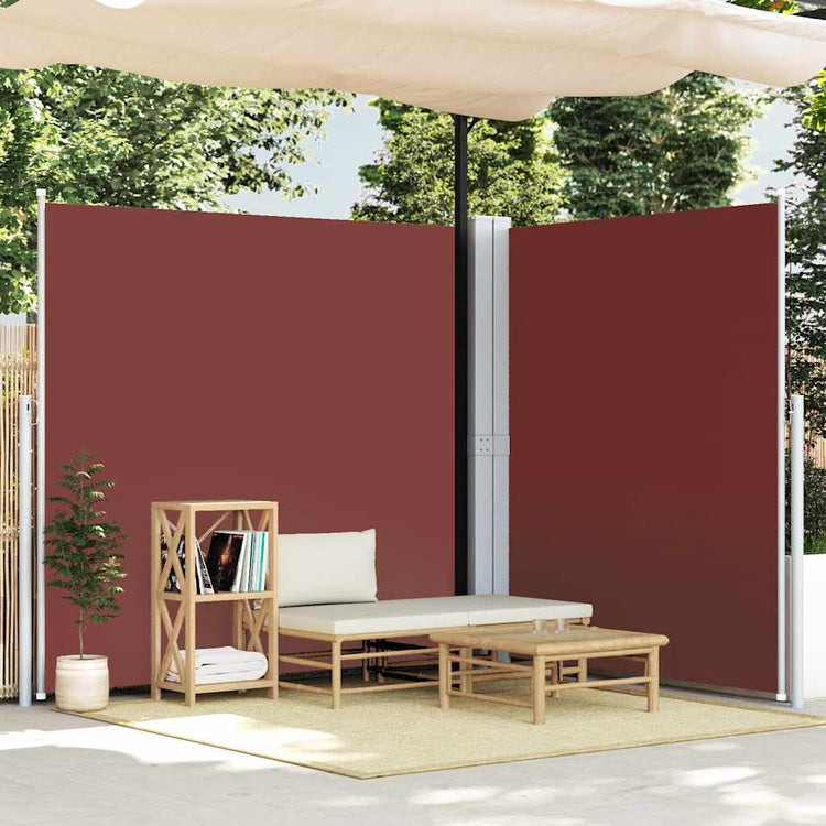 Pare-brise Vidaxl extensible 200x600 cm brun