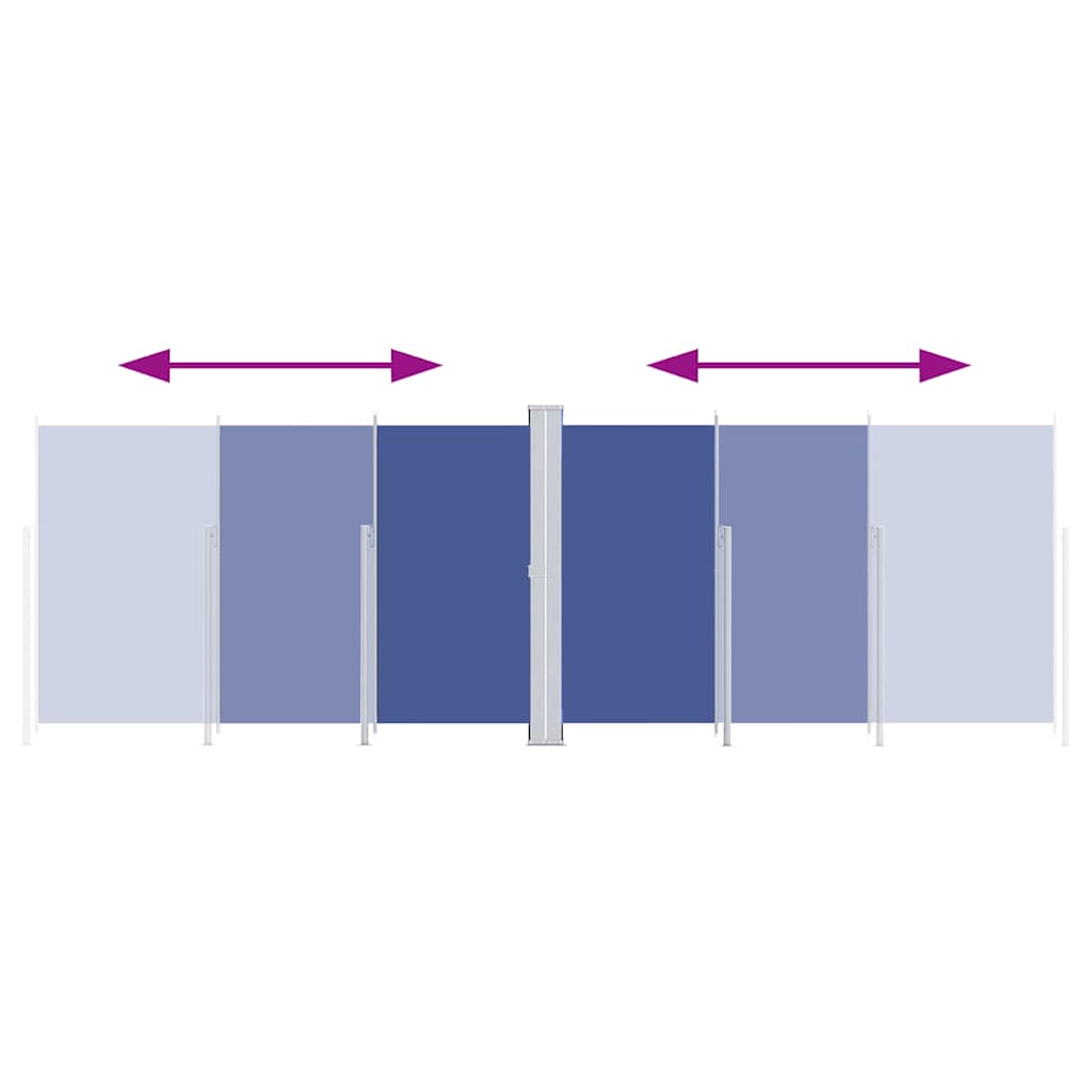 Pare-brise vidaxl extensible 200x600 cm bleu