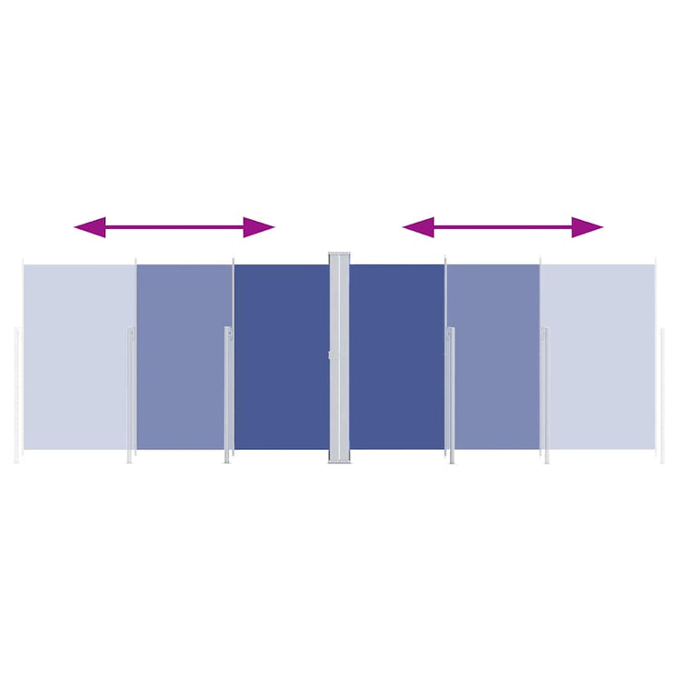 Pare-brise vidaxl extensible 200x600 cm bleu