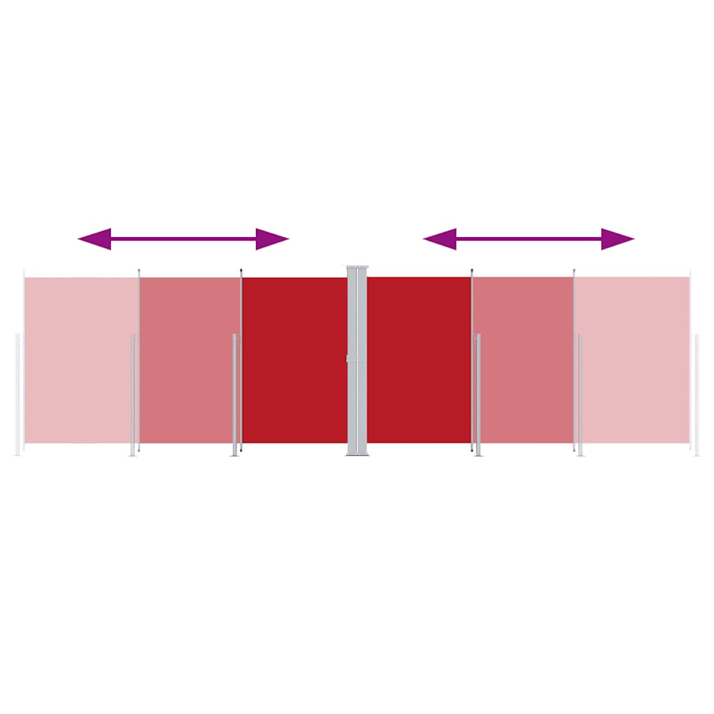 Pare-brise vidaxl extensible 200x600 cm rouge