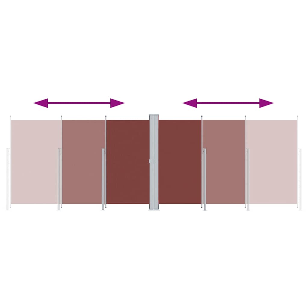 Pare-brise Vidaxl extensible 220x600 cm brun