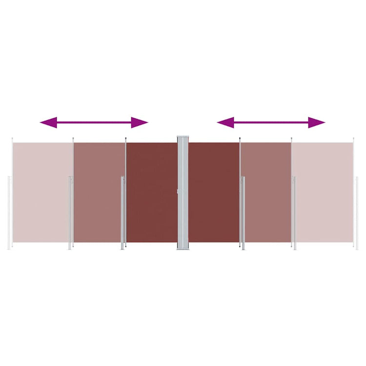 Pare-brise Vidaxl extensible 220x600 cm brun
