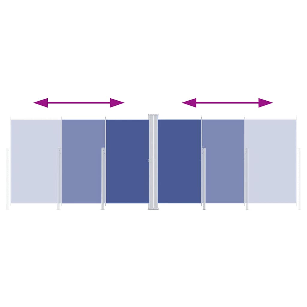 Pare-brise Vidaxl extensible 220x600 cm bleu