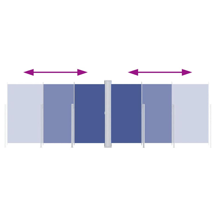 Pare-brise Vidaxl extensible 220x600 cm bleu