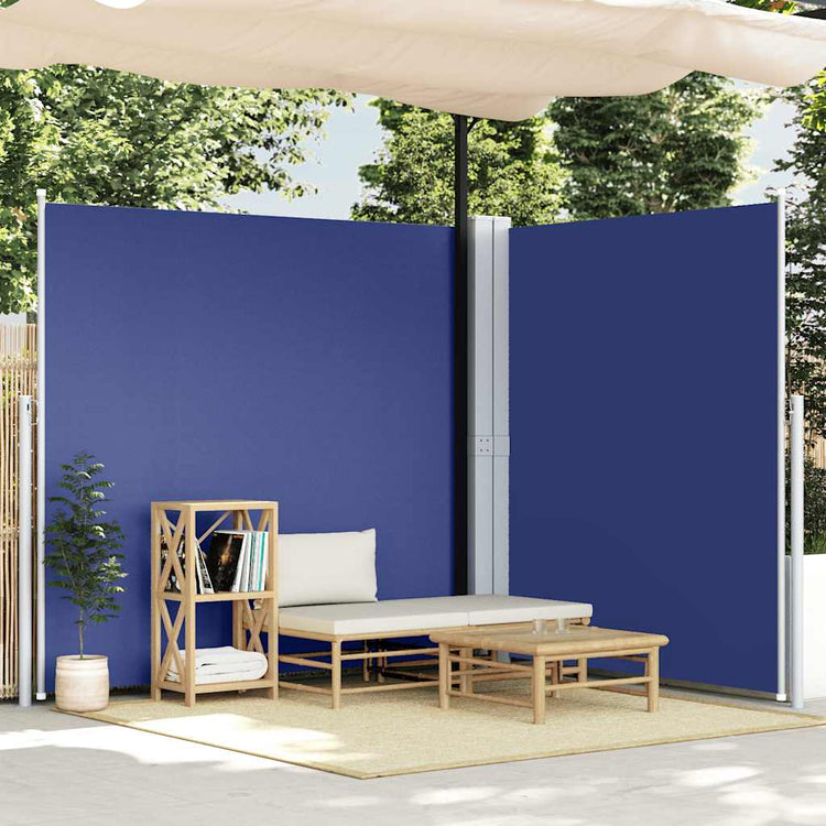 Pare-brise Vidaxl extensible 220x600 cm bleu