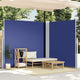 Pare-brise Vidaxl extensible 220x600 cm bleu