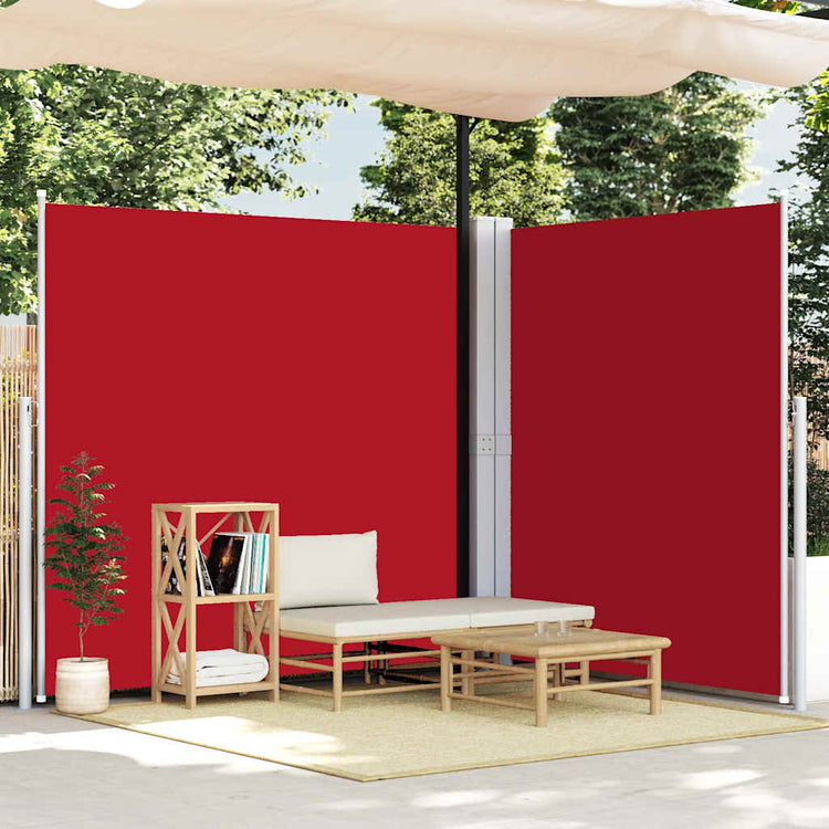 Pare-brise Vidaxl extensible 220x600 cm rouge