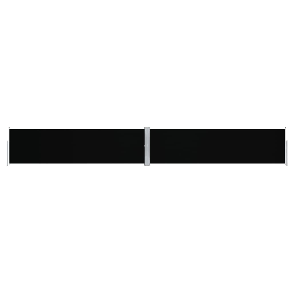 Pare-brise vidaxl extensible 140x1000 cm noir