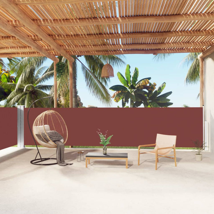 Pare-brise Vidaxl extensible 140x1000 cm brun