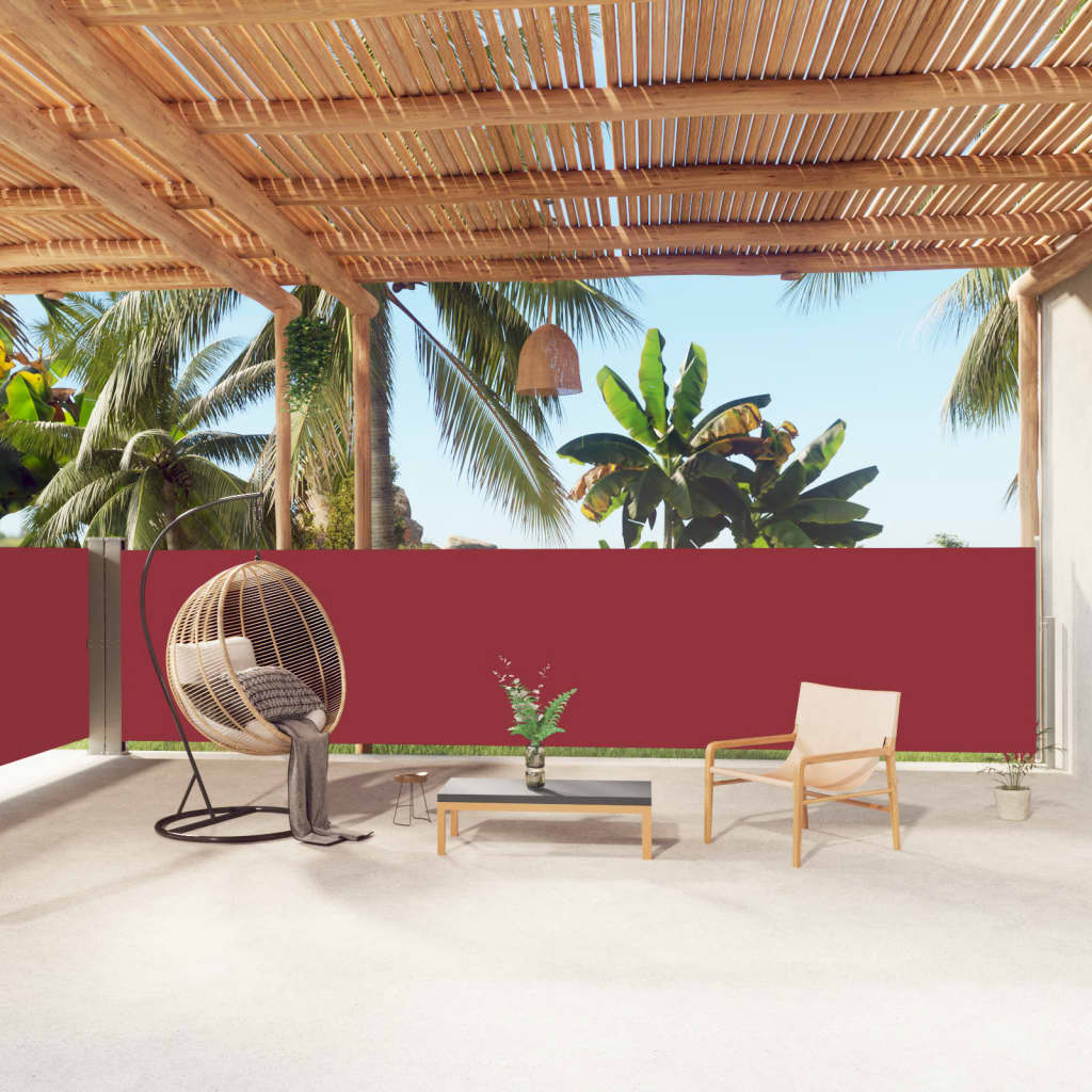 Pare-brise Vidaxl extensible 140x1000 cm rouge