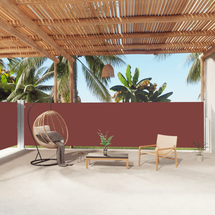 Pare-brise Vidaxl extensible 160x1000 cm brun