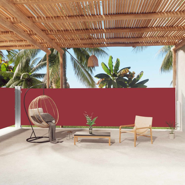 Pare-brise Vidaxl extensible 160x1000 cm rouge