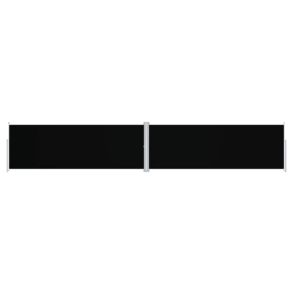 Pare-brise vidaxl extensible 180x1000 cm noir