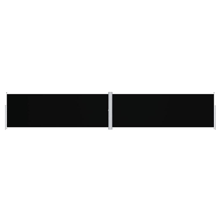Pare-brise vidaxl extensible 180x1000 cm noir