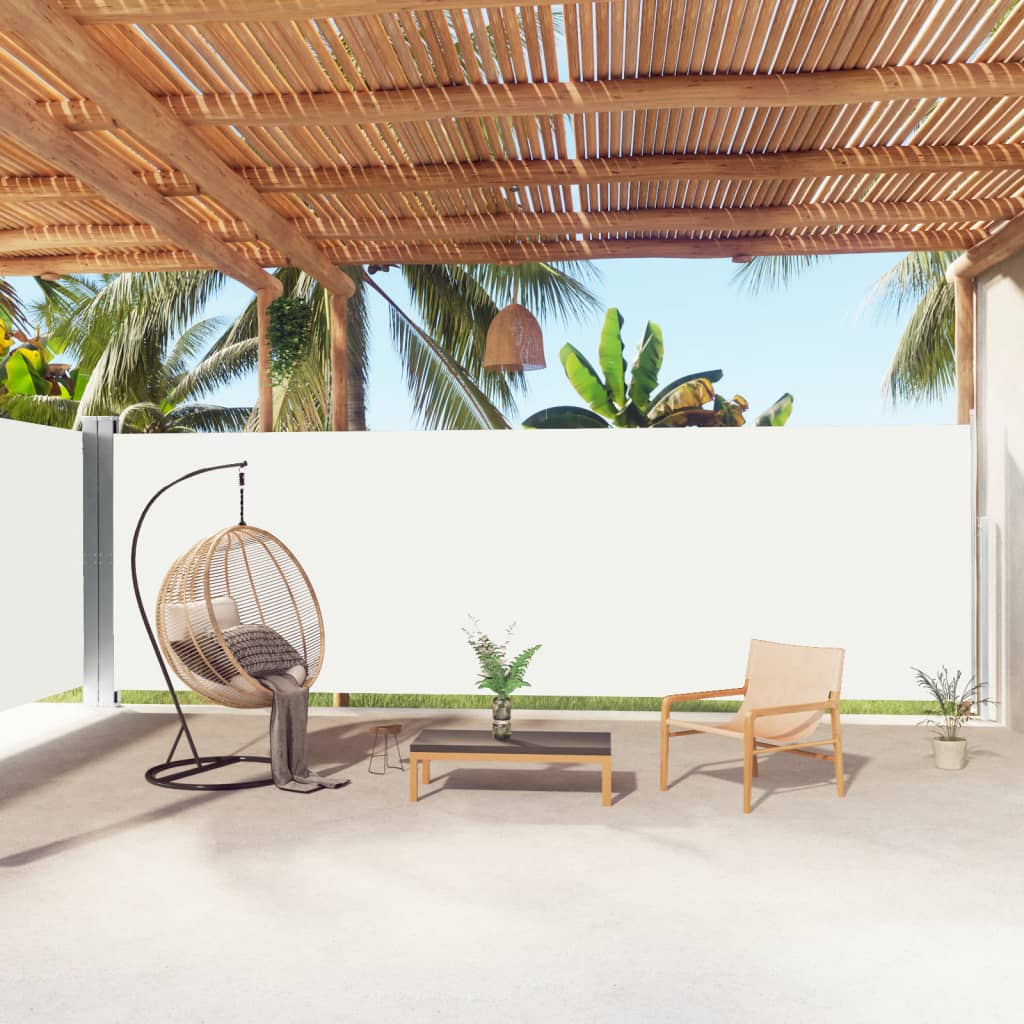Pare-brise vidaxl extensible 180x1000 cm noir