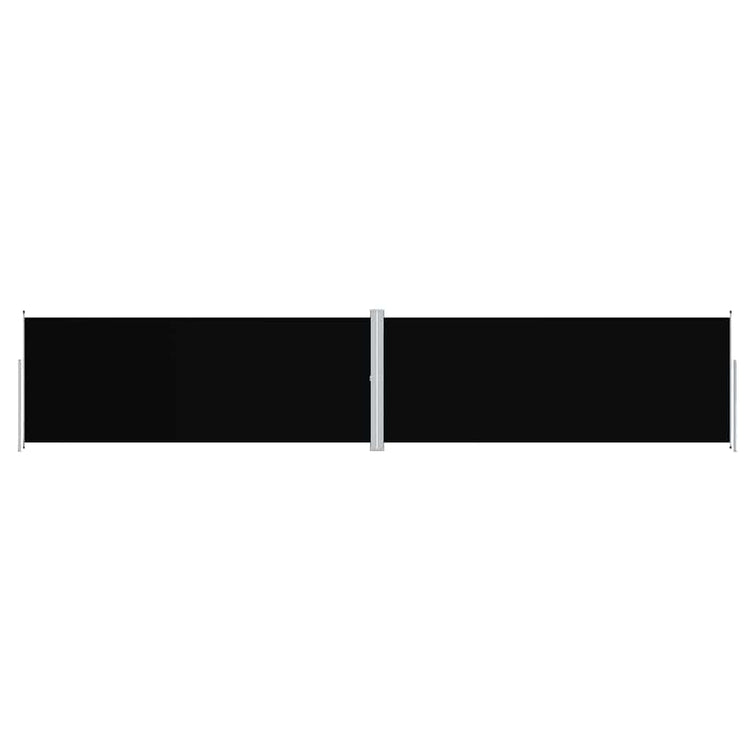 Pare-brise vidaxl extensible 200x1000 cm noir