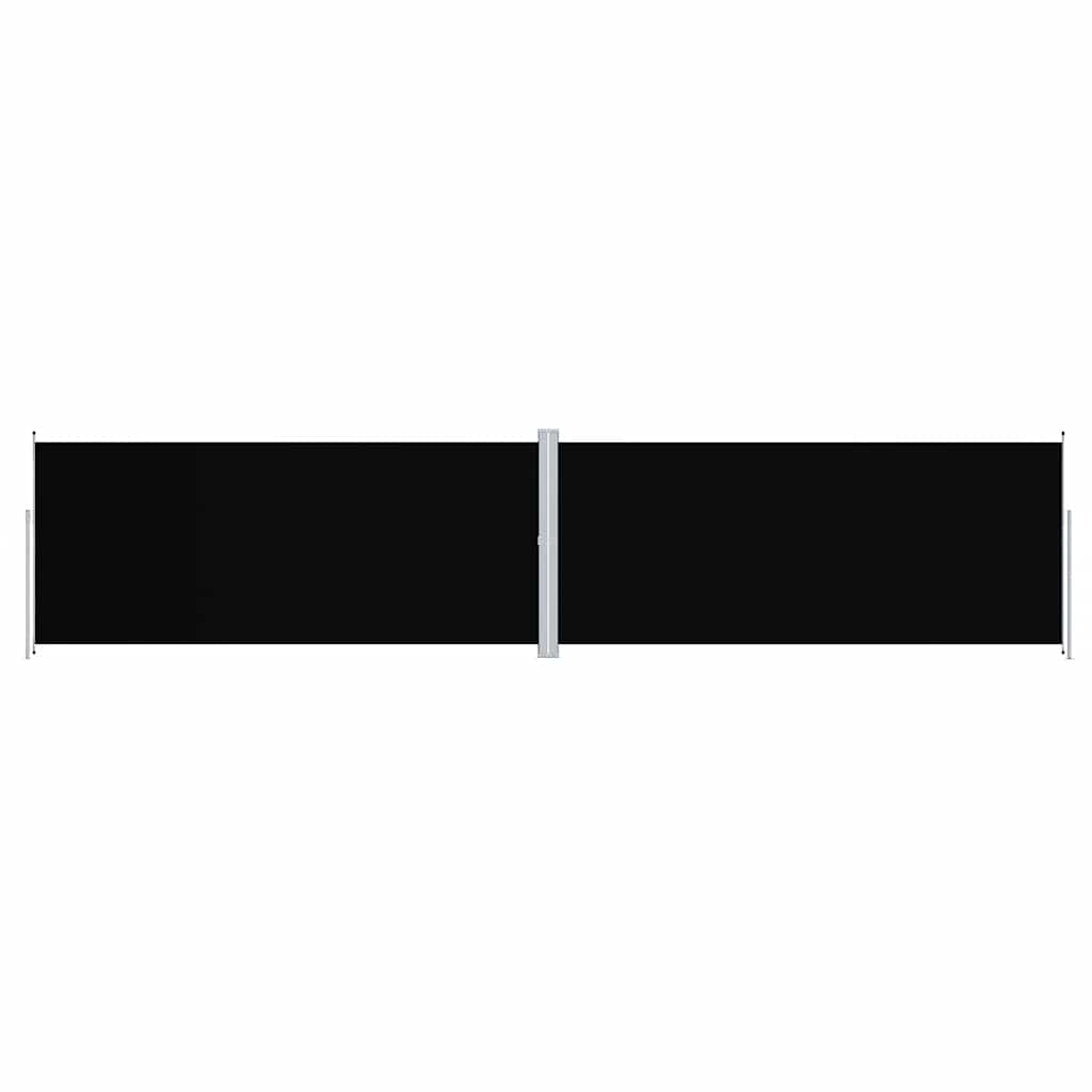 Pare-brise Vidaxl extensible 220x1000 cm noir
