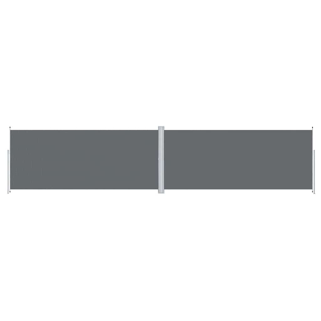 Pare-brise Vidaxl extensible 220x1000 cm anthracite -colored