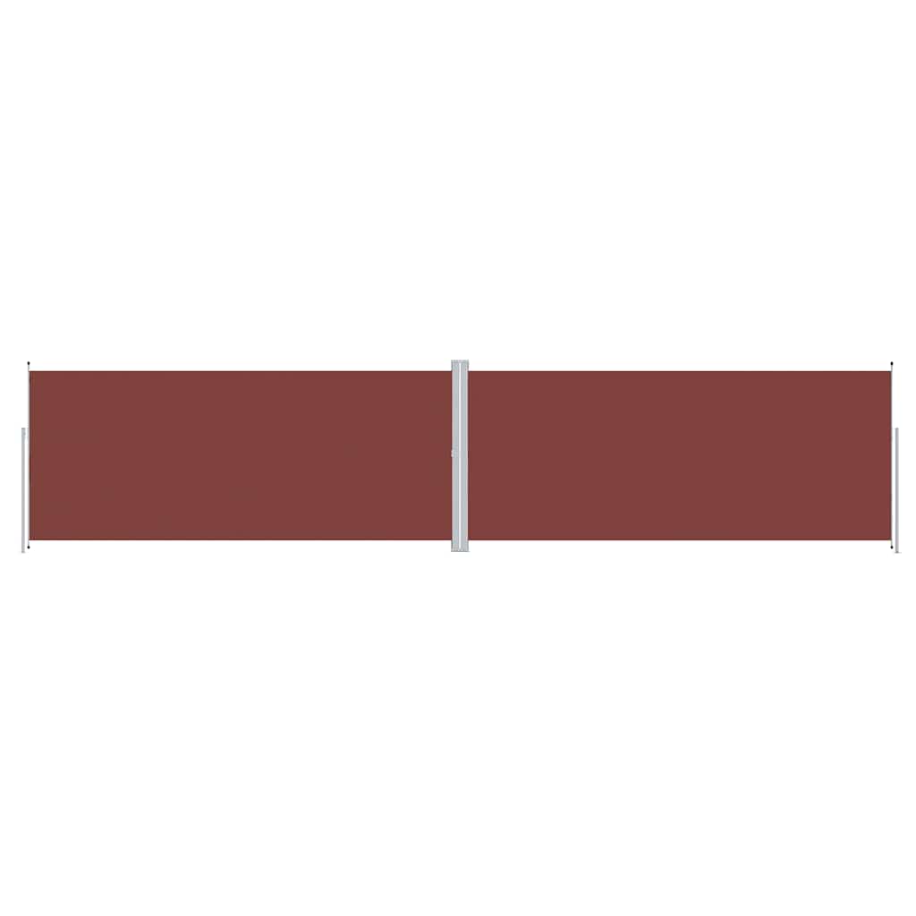 Pare-brise Vidaxl extensible 220x1000 cm brun
