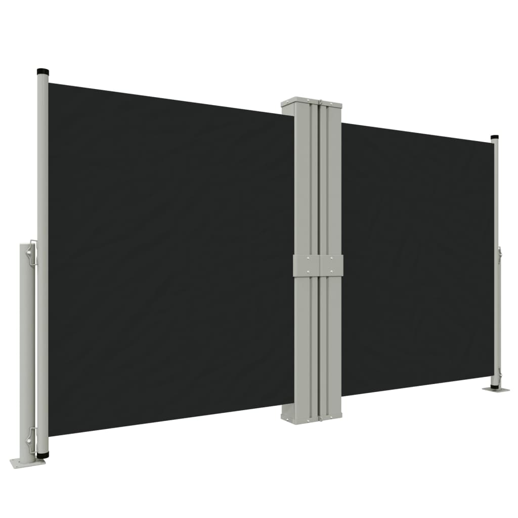 Pare-brise Vidaxl extensible 140x1200 cm noir