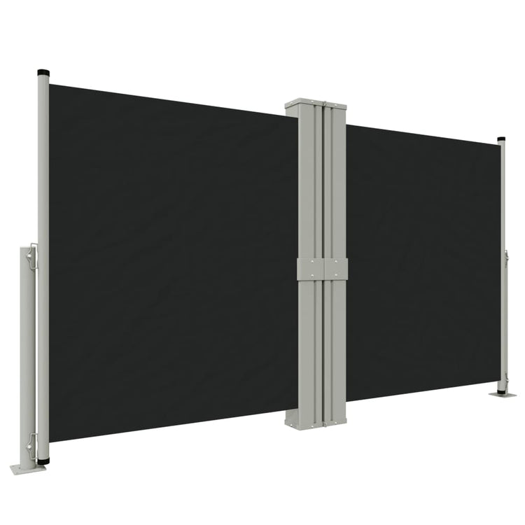Pare-brise Vidaxl extensible 140x1200 cm noir