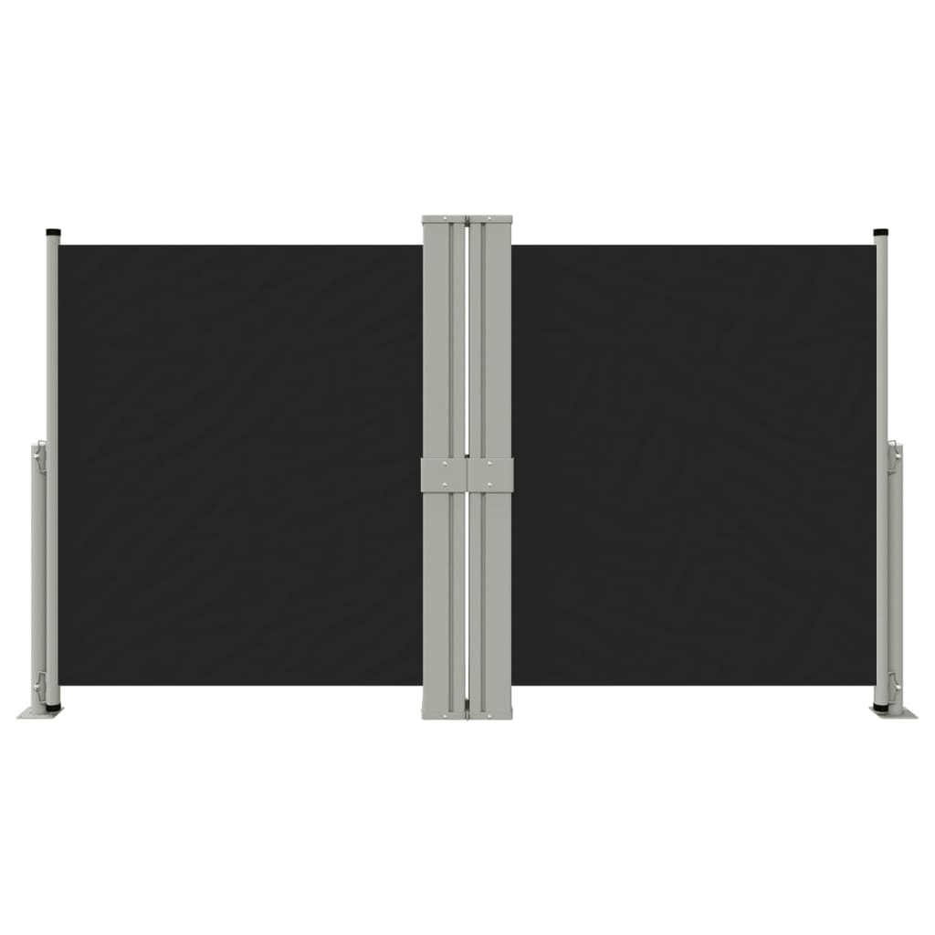 Pare-brise Vidaxl extensible 140x1200 cm noir