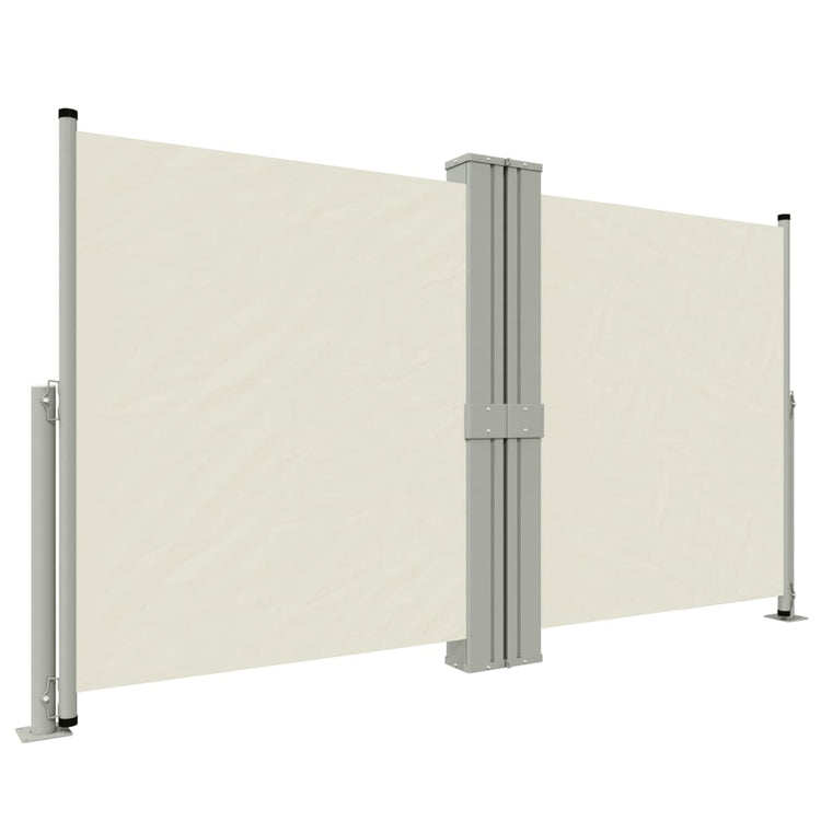 En pare-brise Vidaxl extensible 140x1200 cm Crème-Colored